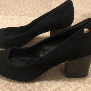 Calvin Klein Black Suede Heels